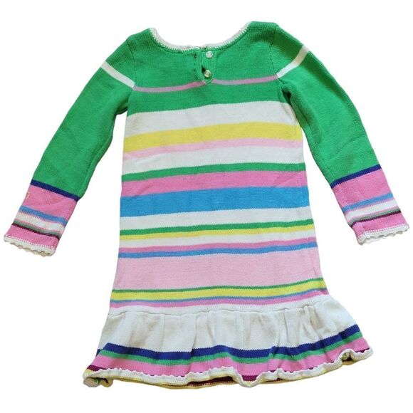 Stripe sweater dress with embroidery - Picture 2 of 4